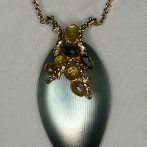 Alexis Bittar Jeweled Crown Lucite Necklace